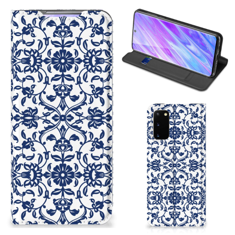 Samsung Galaxy S20 Smart Cover Flower Blue - B2C Telecom