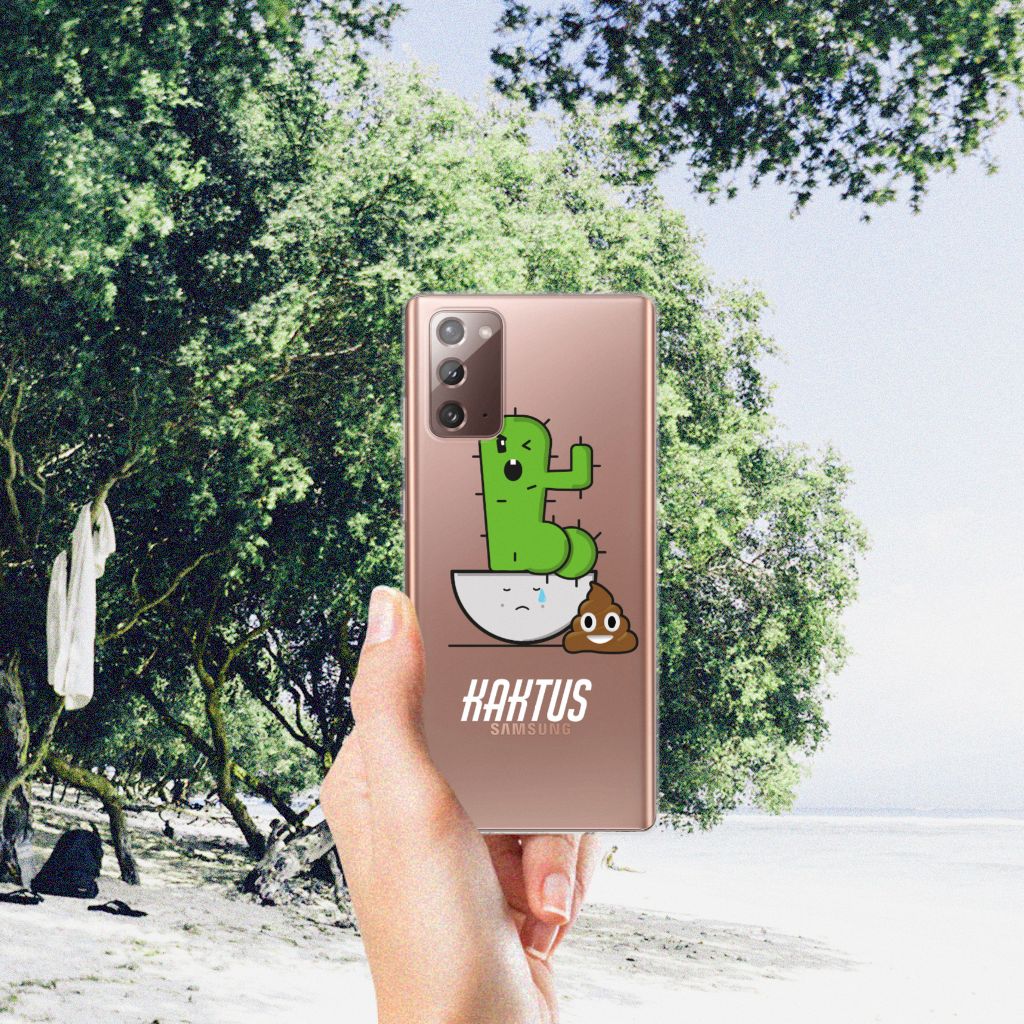 Samsung Note 20 Telefoonhoesje met Naam Cactus Poo