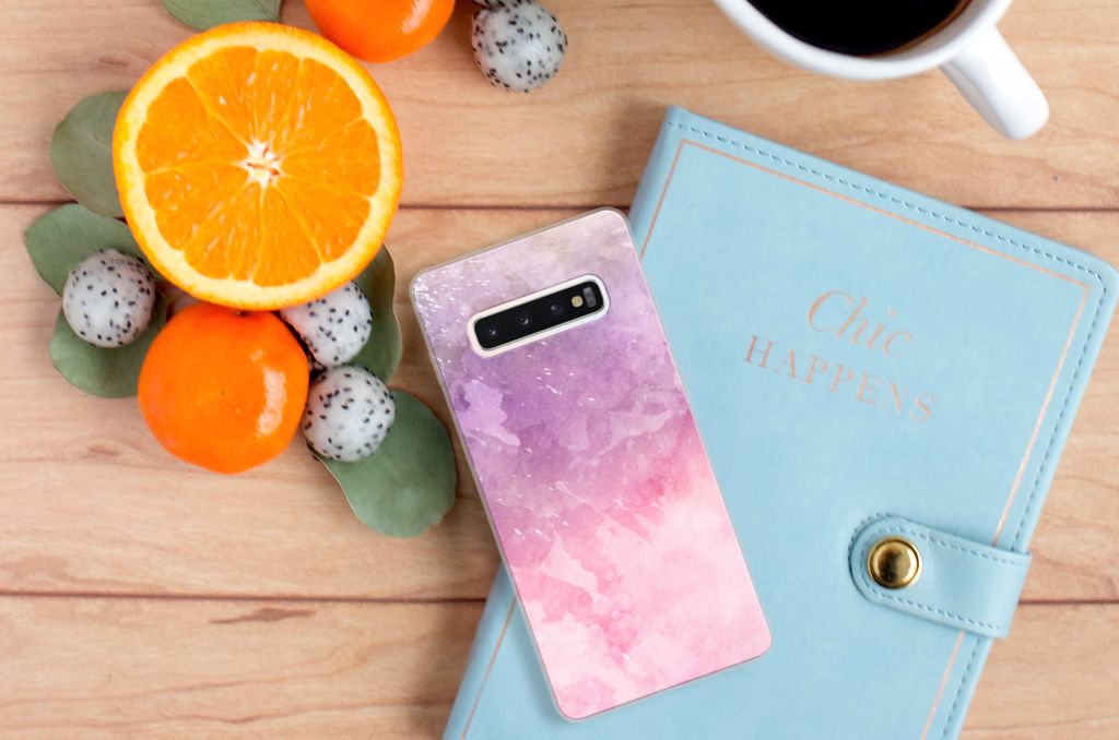 Hoesje maken Samsung Galaxy S10 Plus Pink Purple Paint