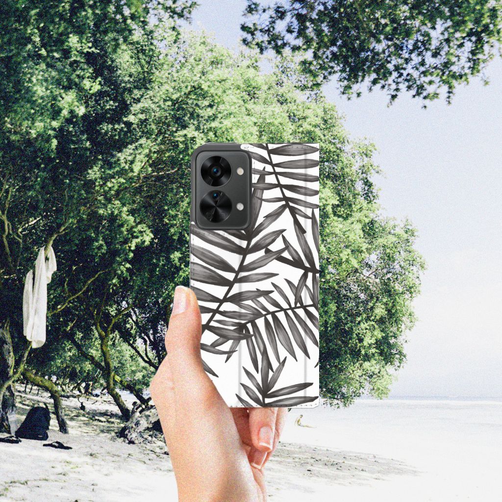 OnePlus Nord 2T Smart Cover Leaves Grey - B2C Telecom