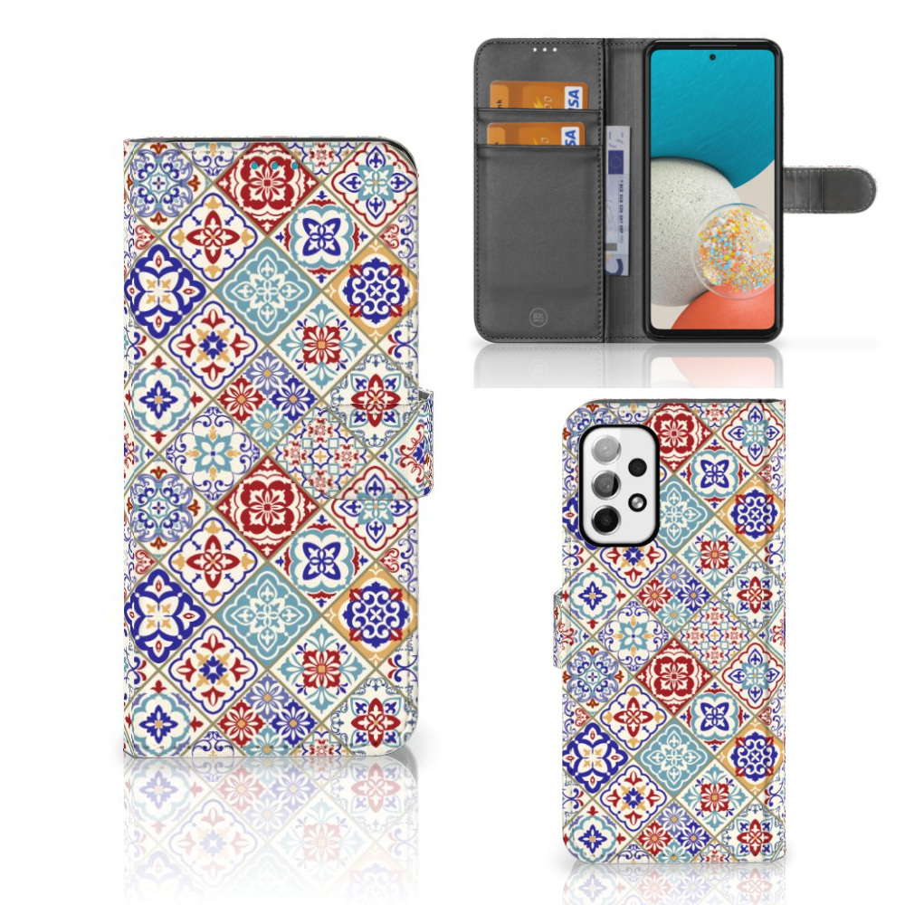 Samsung Galaxy A73 5G Bookcase Tiles Color