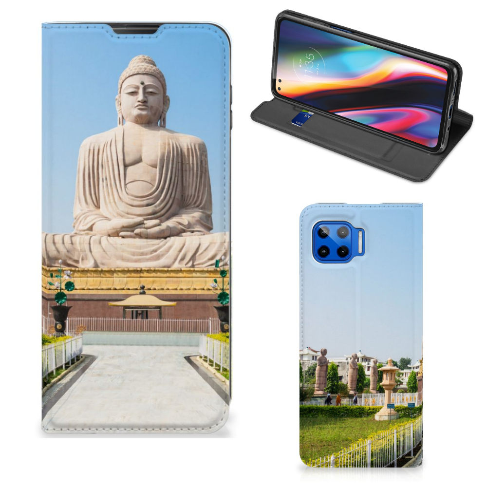 Motorola Moto G 5G Plus Book Cover Boeddha - B2C Telecom