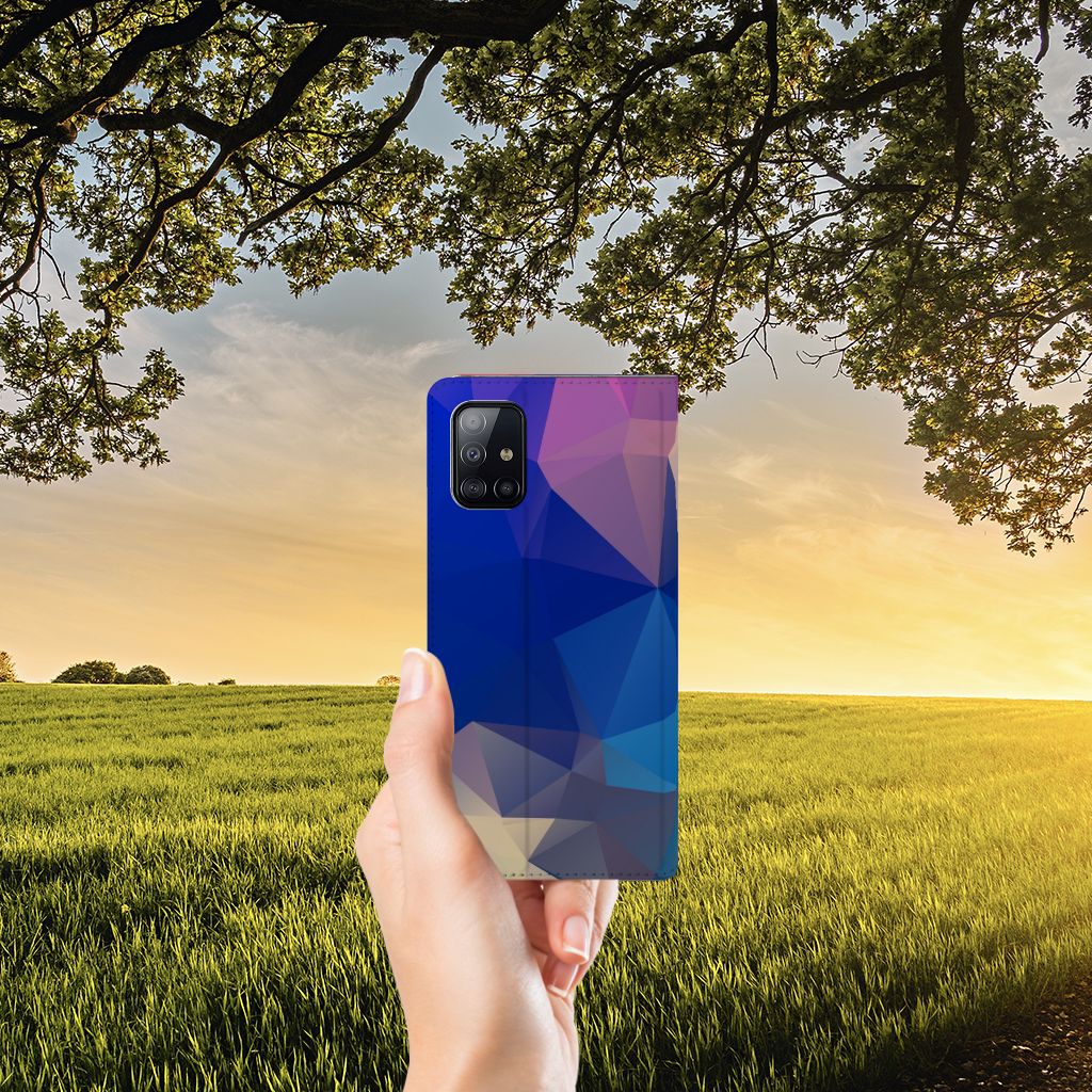 Samsung Galaxy A71 Stand Case Polygon Dark - B2C Telecom