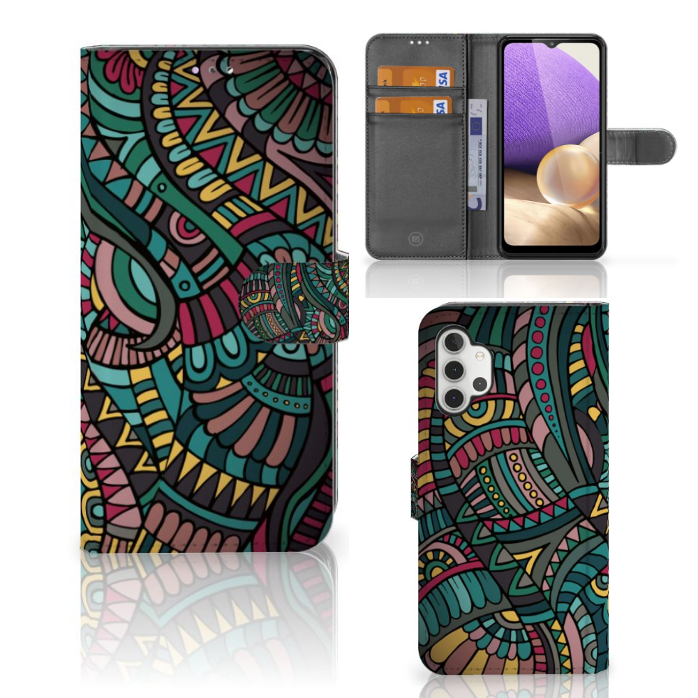 Samsung Galaxy A32 4G Telefoon Hoesje Aztec