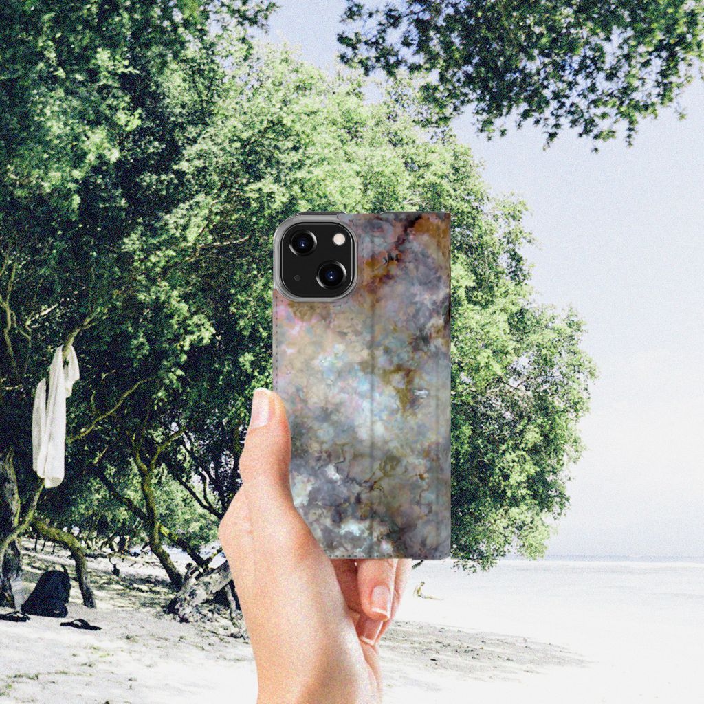 iPhone 14 Standcase Marmer Grijs