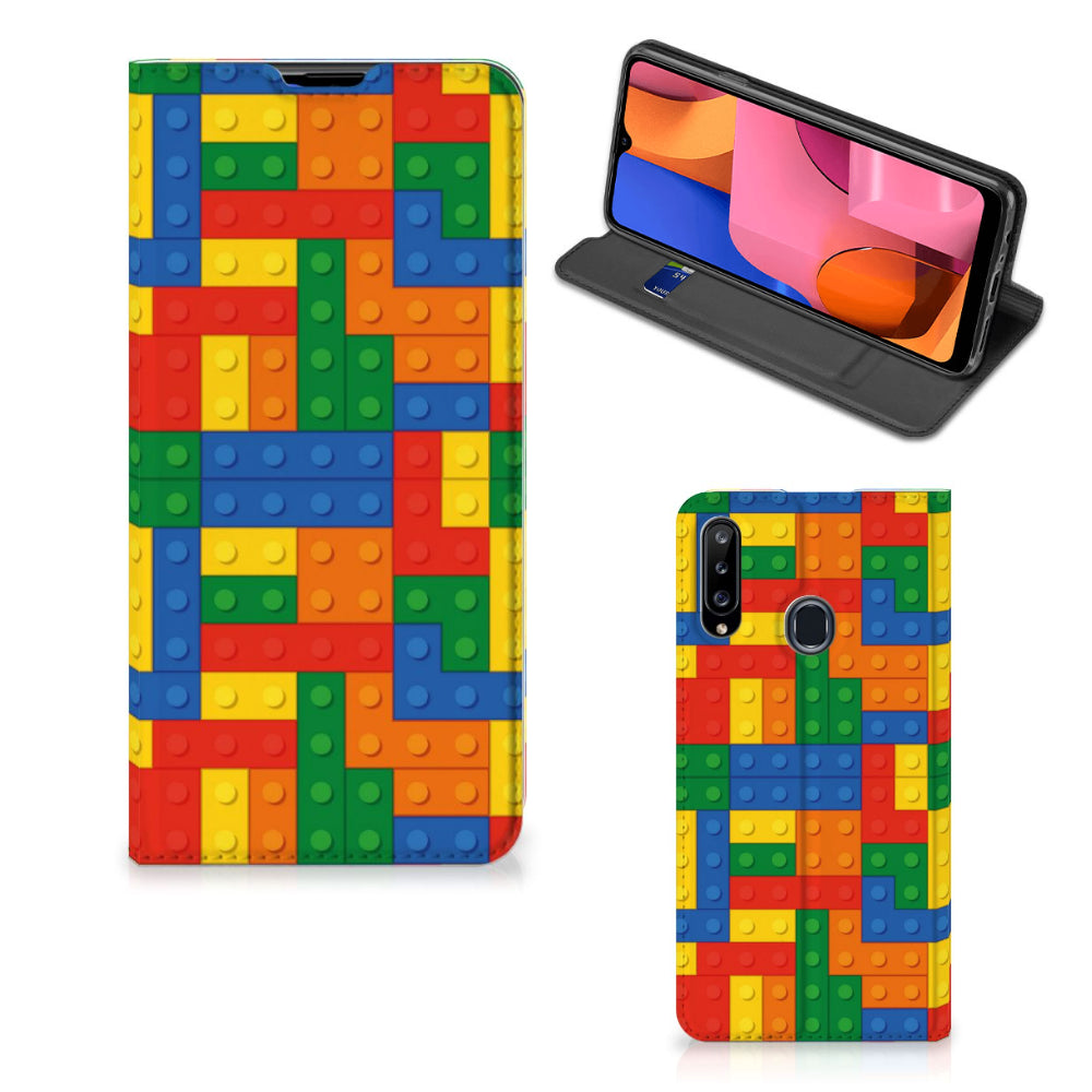 Samsung Galaxy A20s Hoesje met Magneet Blokken