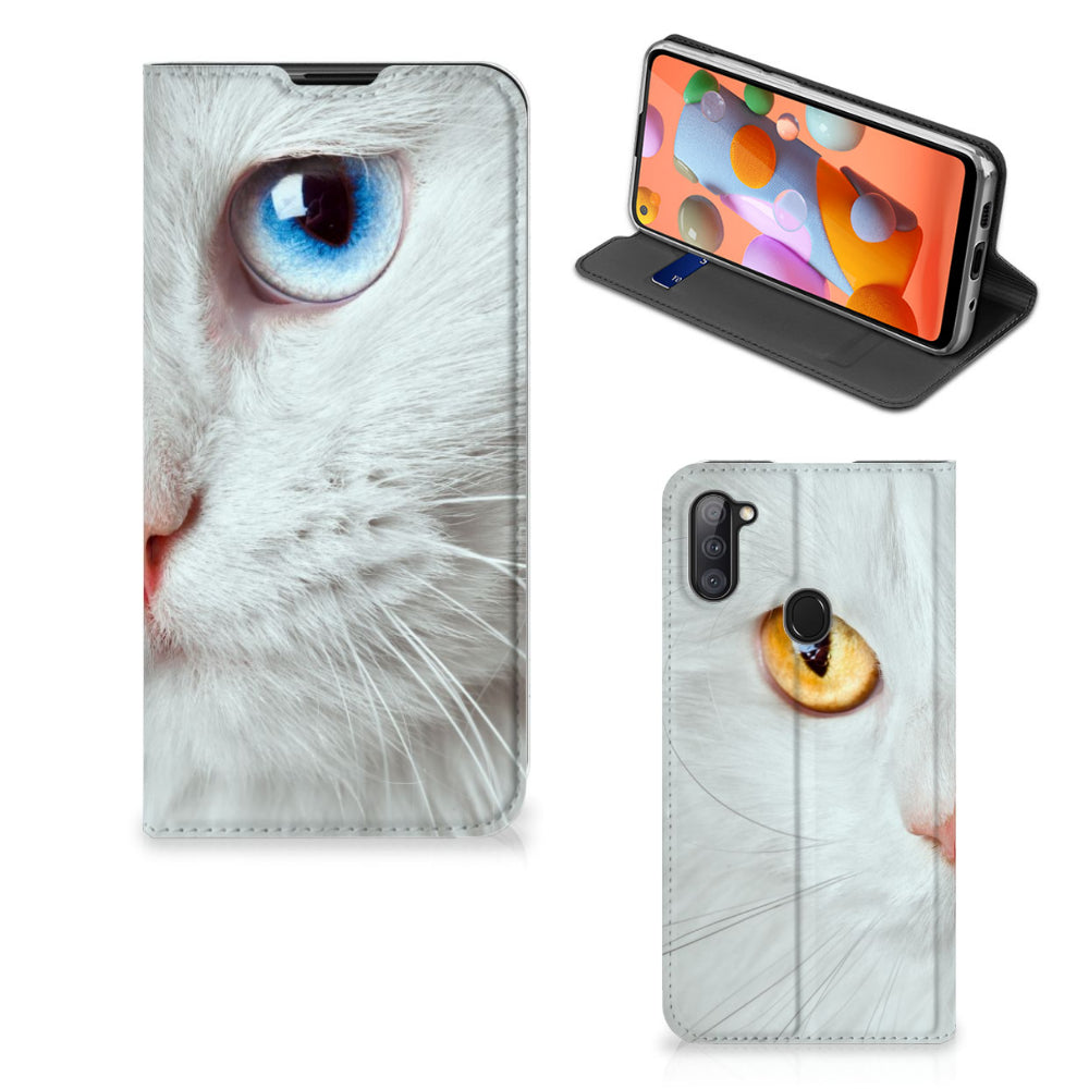 Samsung Galaxy M11 | A11 Hoesje maken Witte Kat