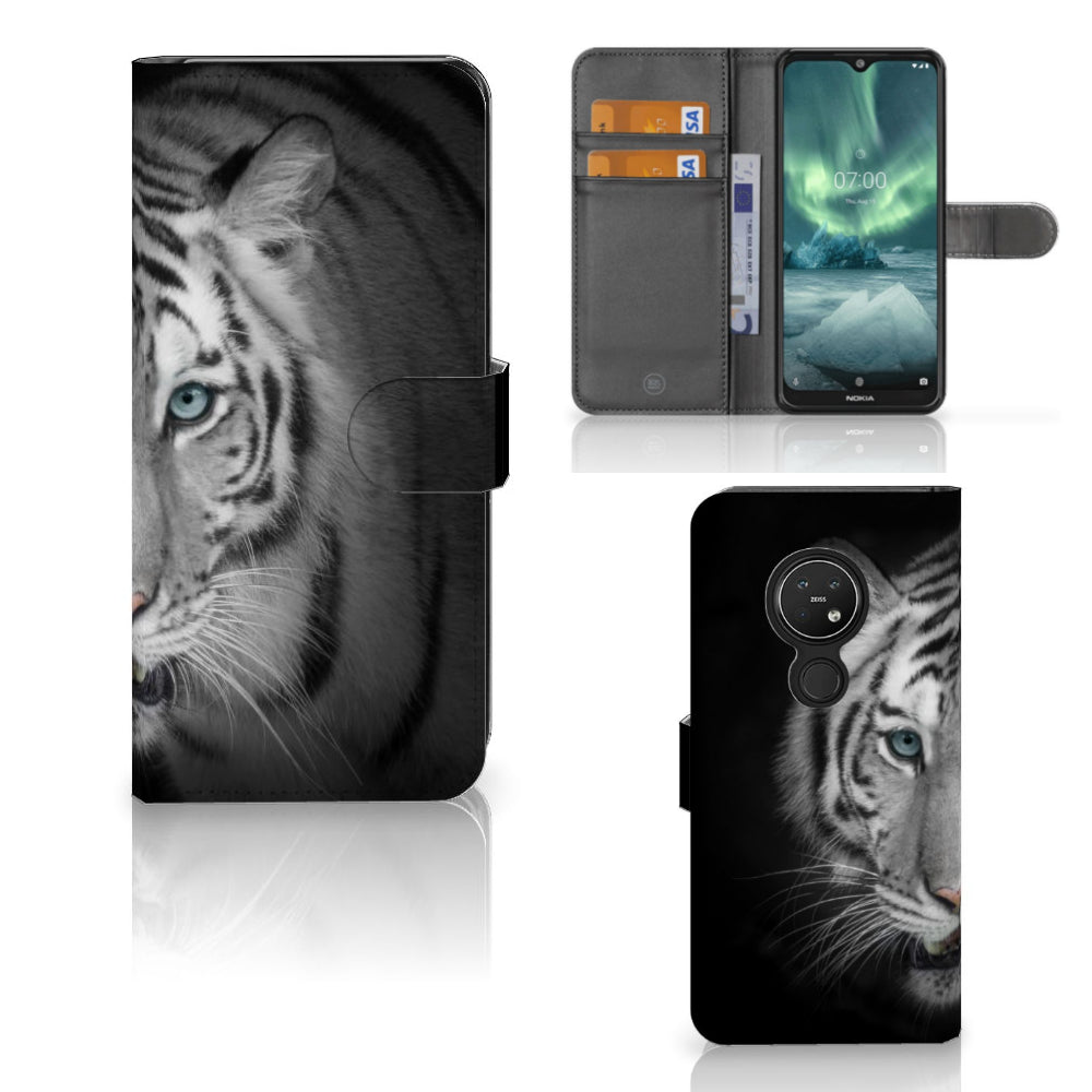 Nokia 7.2 | Nokia 6.2 Telefoonhoesje met Pasjes Tijger