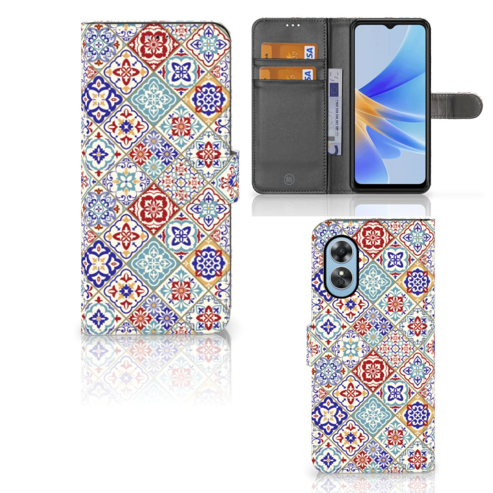 OPPO A17 Bookcase Tiles Color