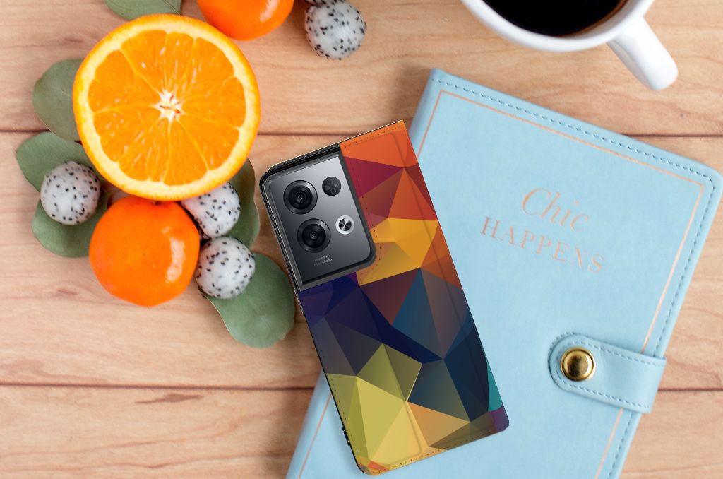 OPPO Reno8 Pro Stand Case Polygon Color - B2C Telecom