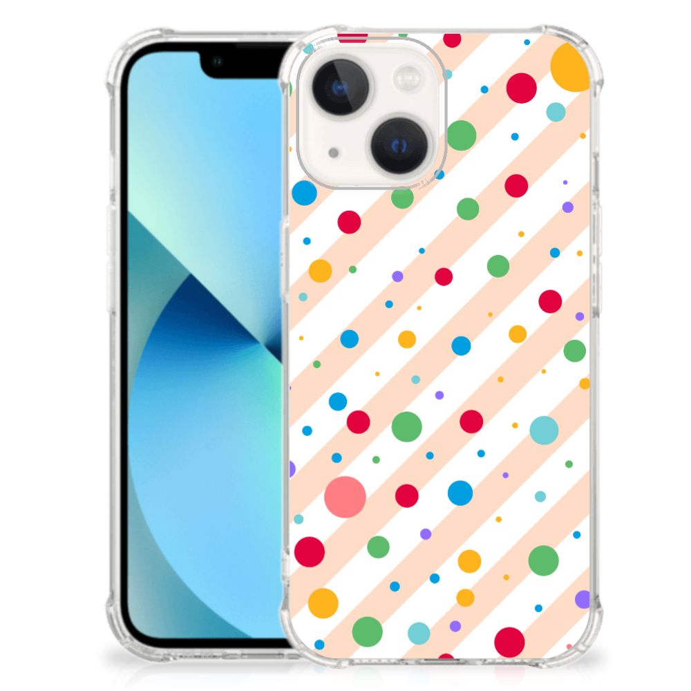 iPhone 13 mini Doorzichtige Silicone Hoesje Dots