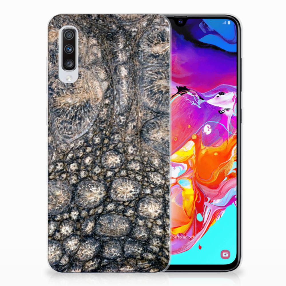 Samsung Galaxy A70 TPU Hoesje Krokodillenprint