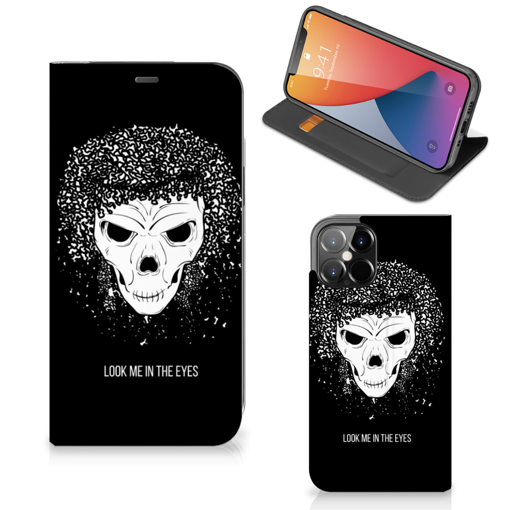 Mobiel BookCase iPhone 12 Pro Max Skull Hair - B2C Telecom