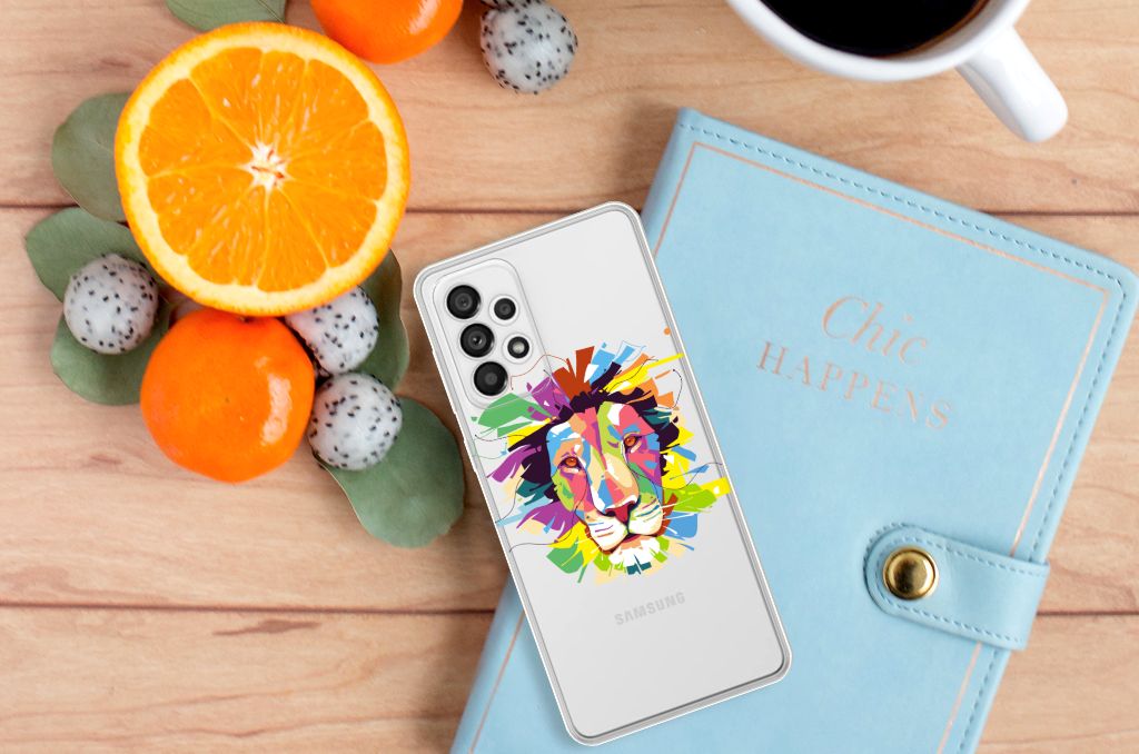 Samsung Galaxy A73 5G Telefoonhoesje met Naam Lion Color B2C Telecom