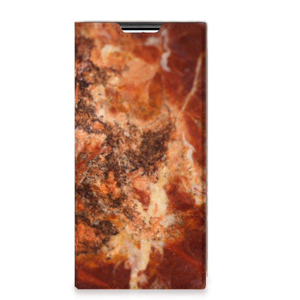 Samsung Galaxy S22 Ultra Standcase Marmer Bruin - B2C Telecom