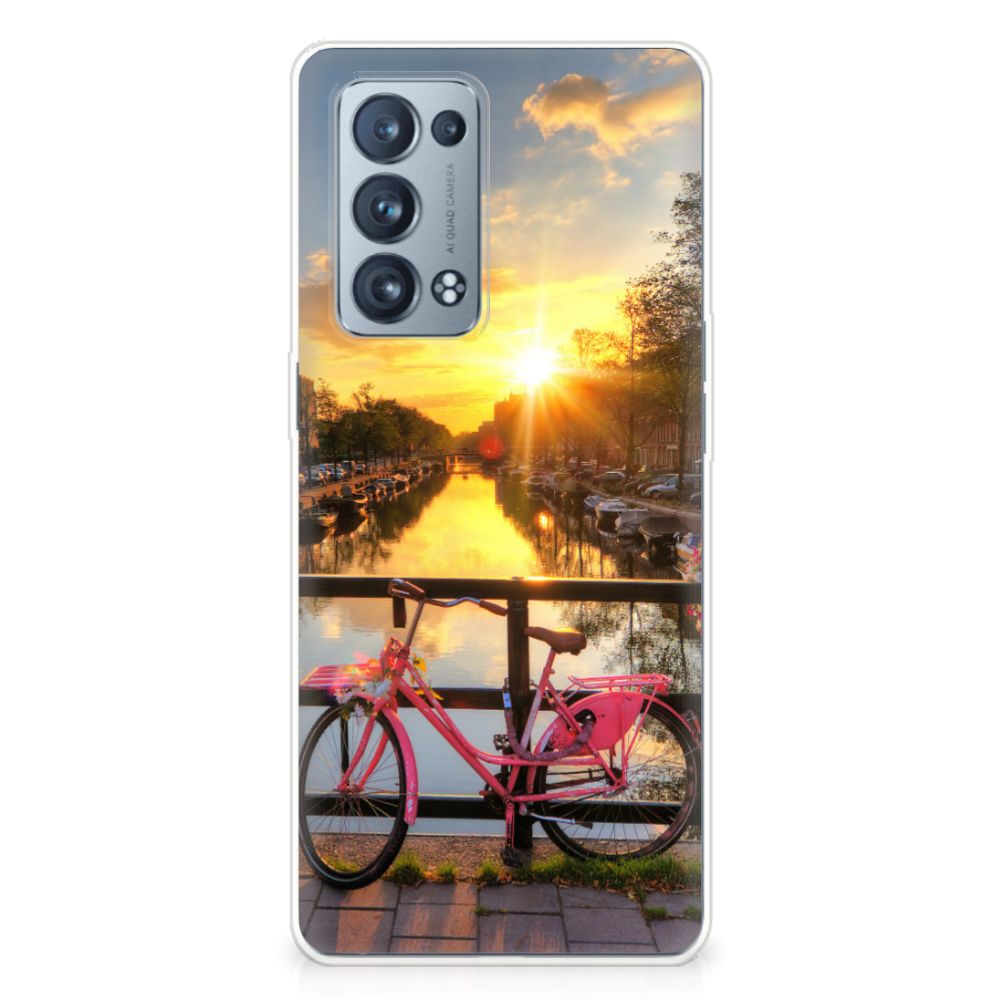 OPPO Reno 6 Pro Plus 5G Siliconen Back Cover Amsterdamse Grachten