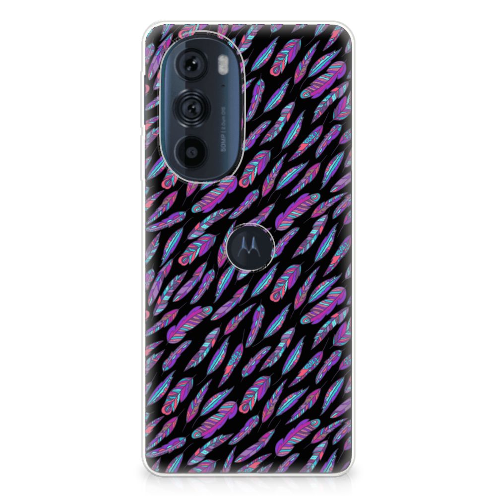 Motorola Edge 30 Pro TPU bumper Feathers Color