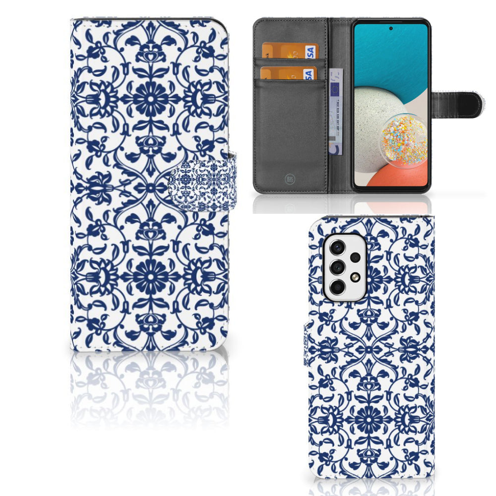 Samsung Galaxy A53 Hoesje Flower Blue