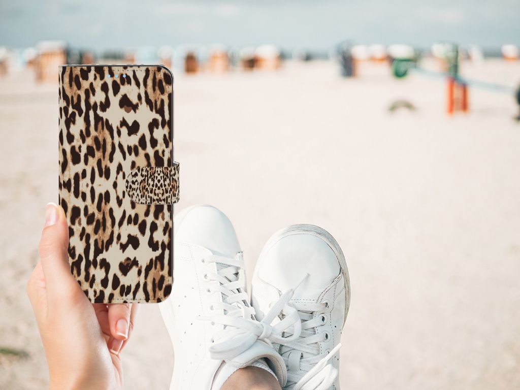 OPPO A74 4G Telefoonhoesje met Pasjes Leopard