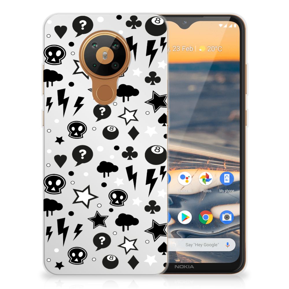 Silicone Back Case Nokia 5.3 Silver Punk B2C Telecom