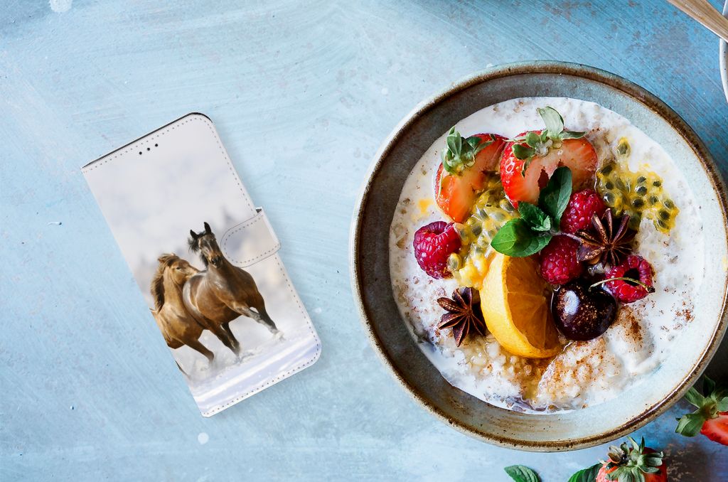 Samsung Galaxy Xcover 6 Pro Telefoonhoesje met Pasjes Paarden
