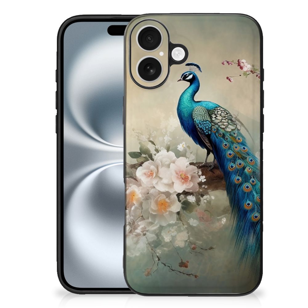 Dierenprint Telefoonhoesje voor iPhone 16 Plus Vintage Pauwen