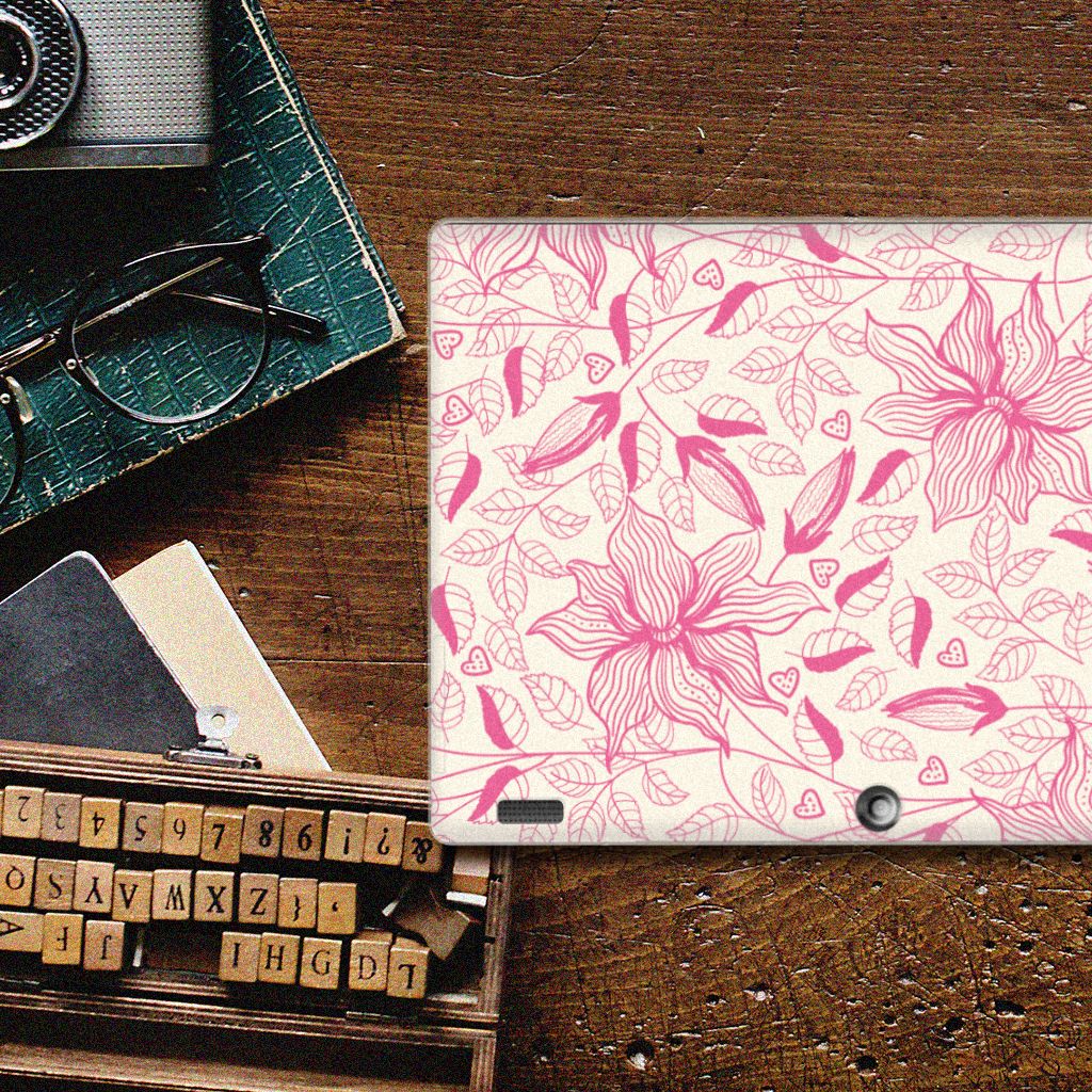 Lenovo Tab 10 | Tab 2 A10-30 Siliconen Hoesje Pink Flowers