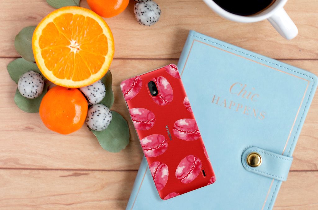 Nokia 1 Plus Siliconen Case Pink Macarons