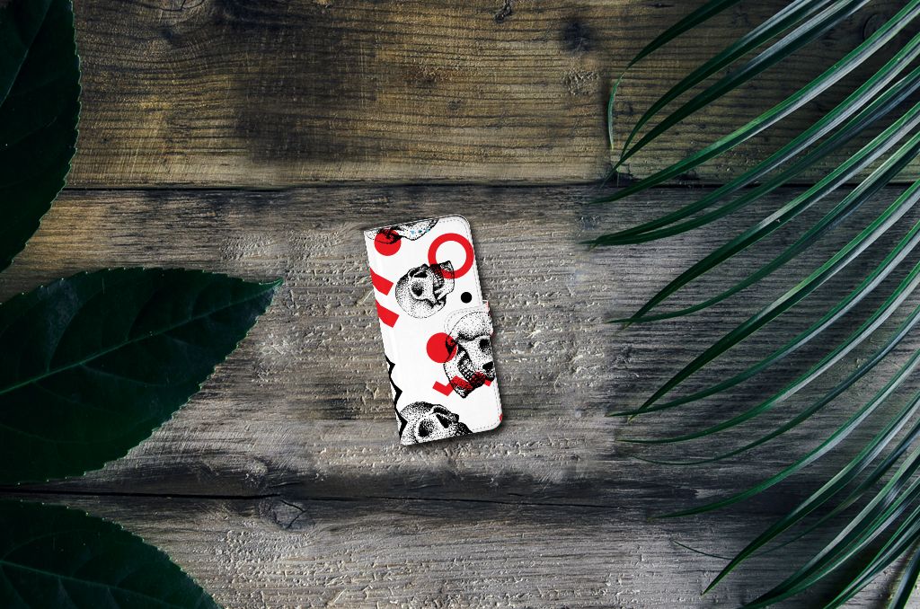 Telefoonhoesje met Naam Xiaomi Redmi 10 Skull Red