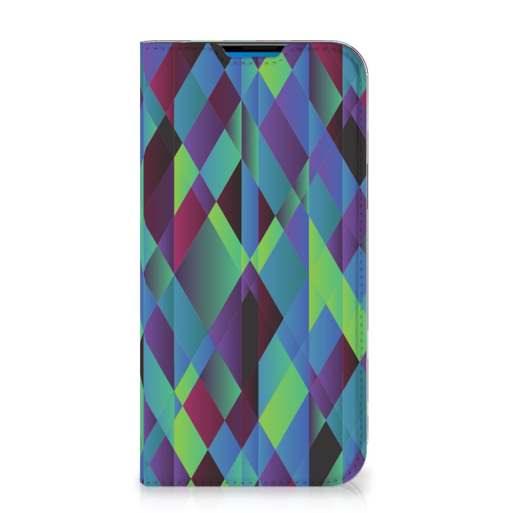 iPhone 14 Pro Max Stand Case Abstract Green Blue - B2C Telecom