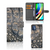Motorola Moto G9 Plus Telefoonhoesje met Pasjes Krokodillenprint