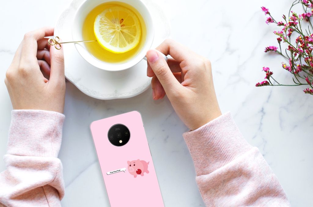 OnePlus 7T Telefoonhoesje met Naam Pig Mud