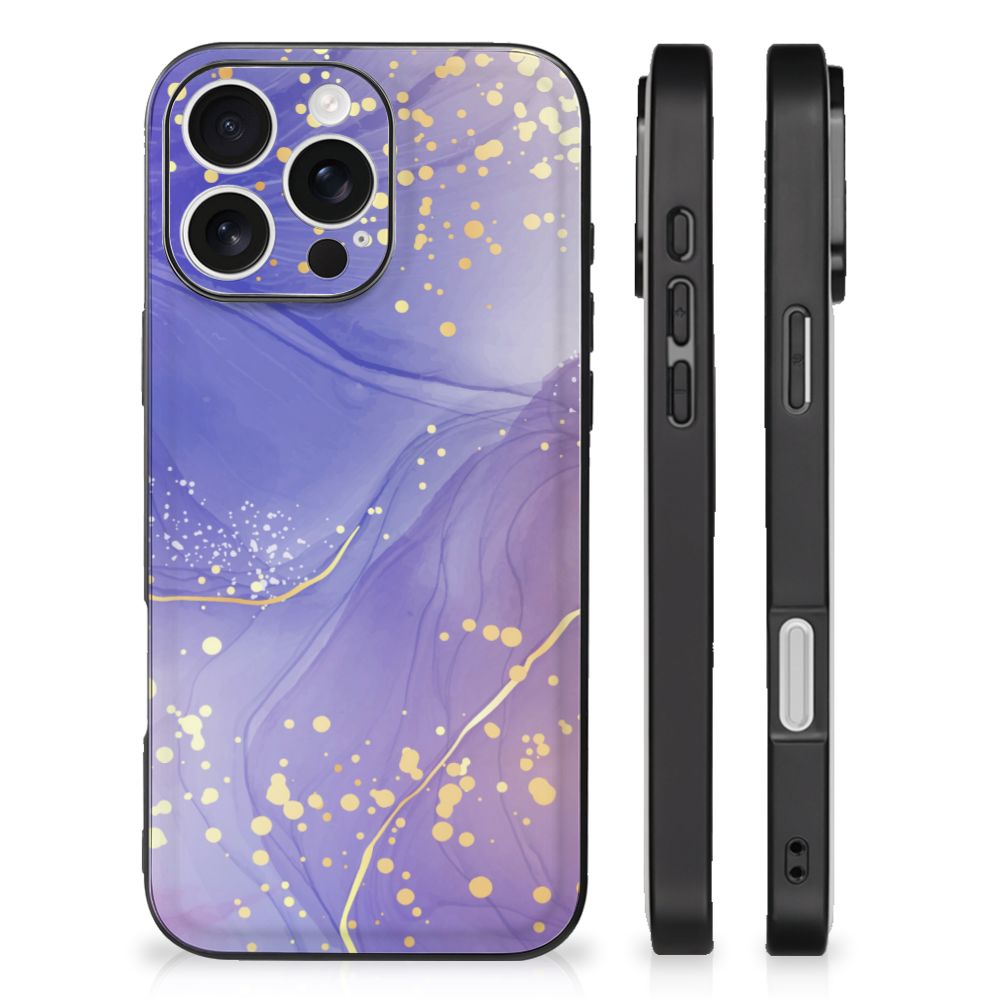 Kleurrijke Telefoonhoesje voor iPhone 16 Pro Watercolor Paars