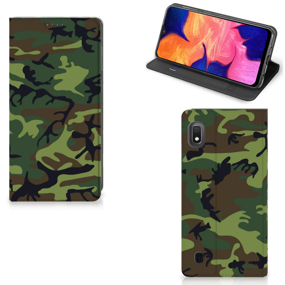 Samsung Galaxy A10 Hoesje met Magneet Army Dark