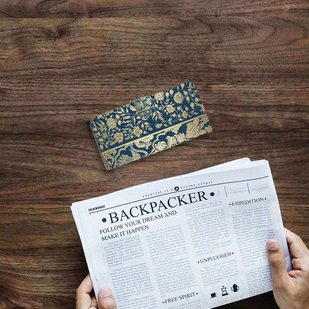 Samsung Galaxy A15 Hoesje Beige Flowers