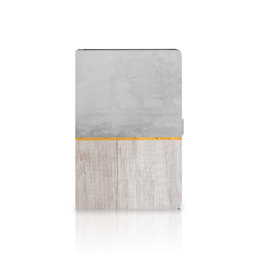 Samsung Galaxy Tab S7 FE | S7+ | S8+ Tablet Book Cover Wood Concrete