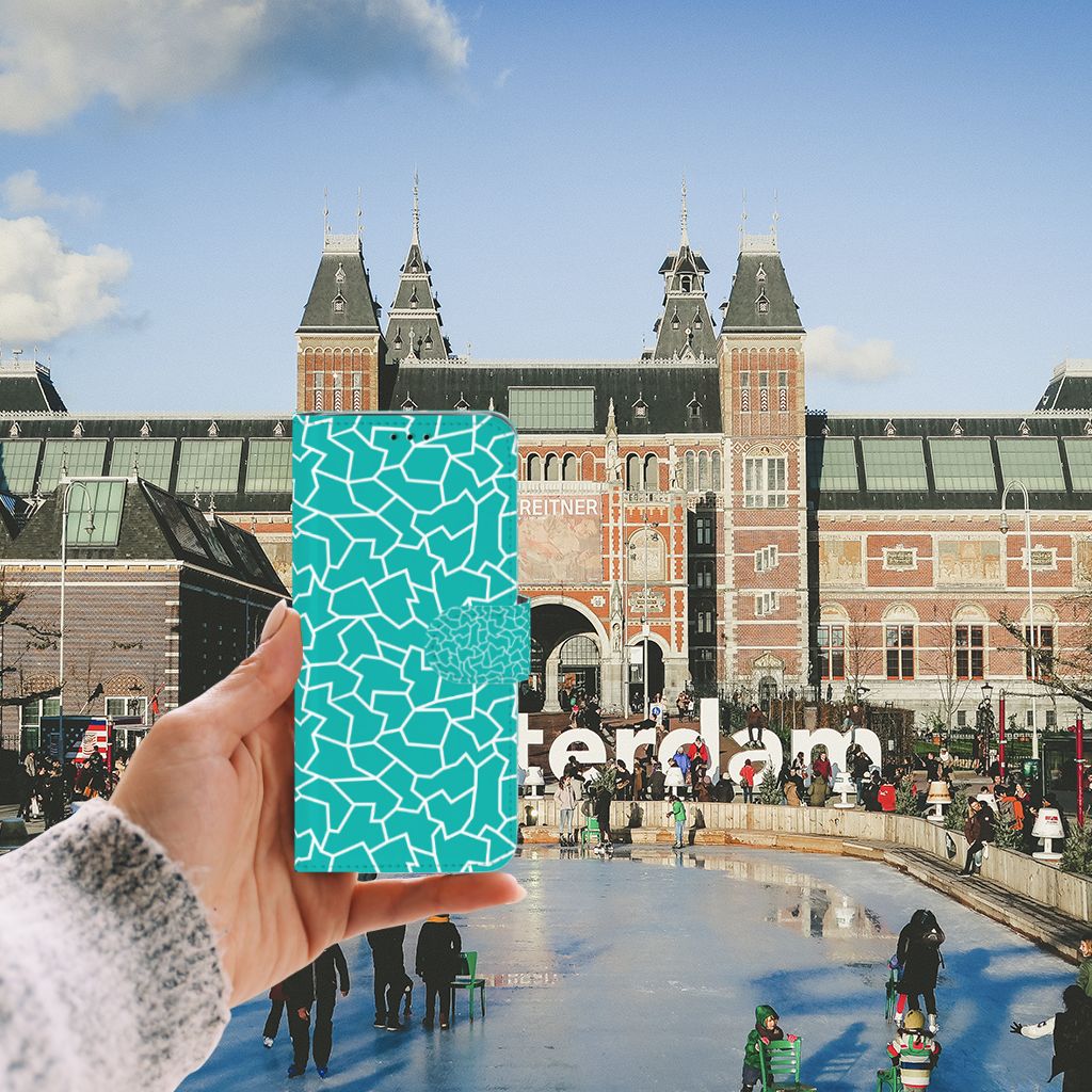 Samsung Galaxy J6 2018 Hoesje Cracks Blue