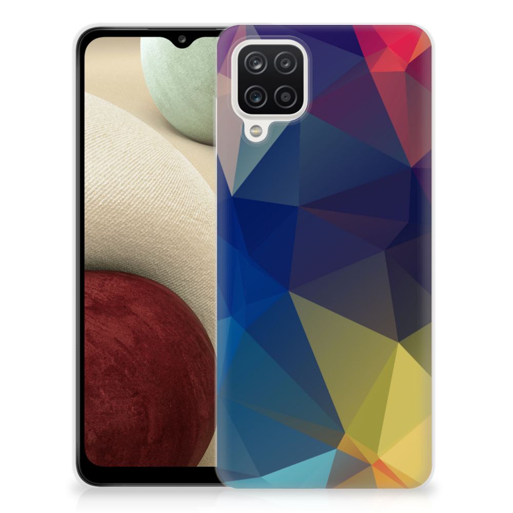 Samsung Galaxy A12 TPU Hoesje Polygon Dark B2C Telecom