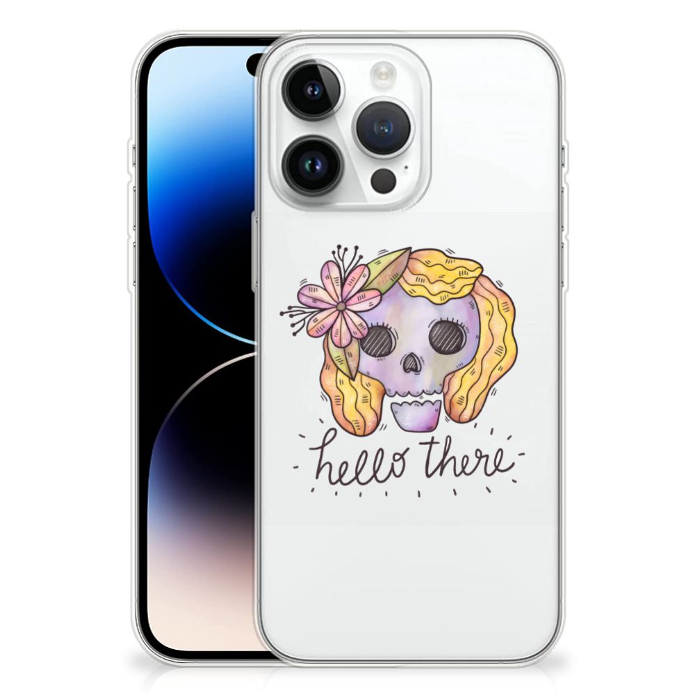 Silicone Back Case iPhone 14 Pro Max Boho Skull B2C Telecom