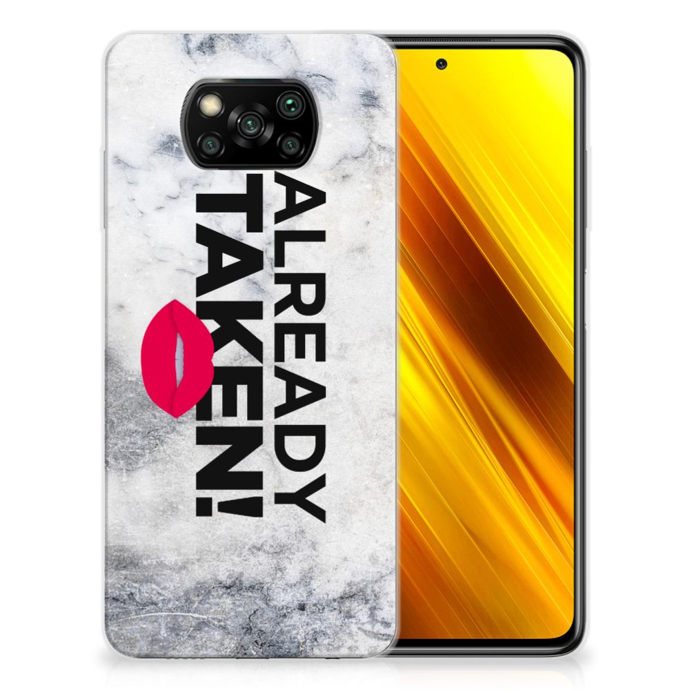 Xiaomi Poco X3 | Poco X3 Pro Siliconen hoesje met naam Already Taken White B2C Telecom