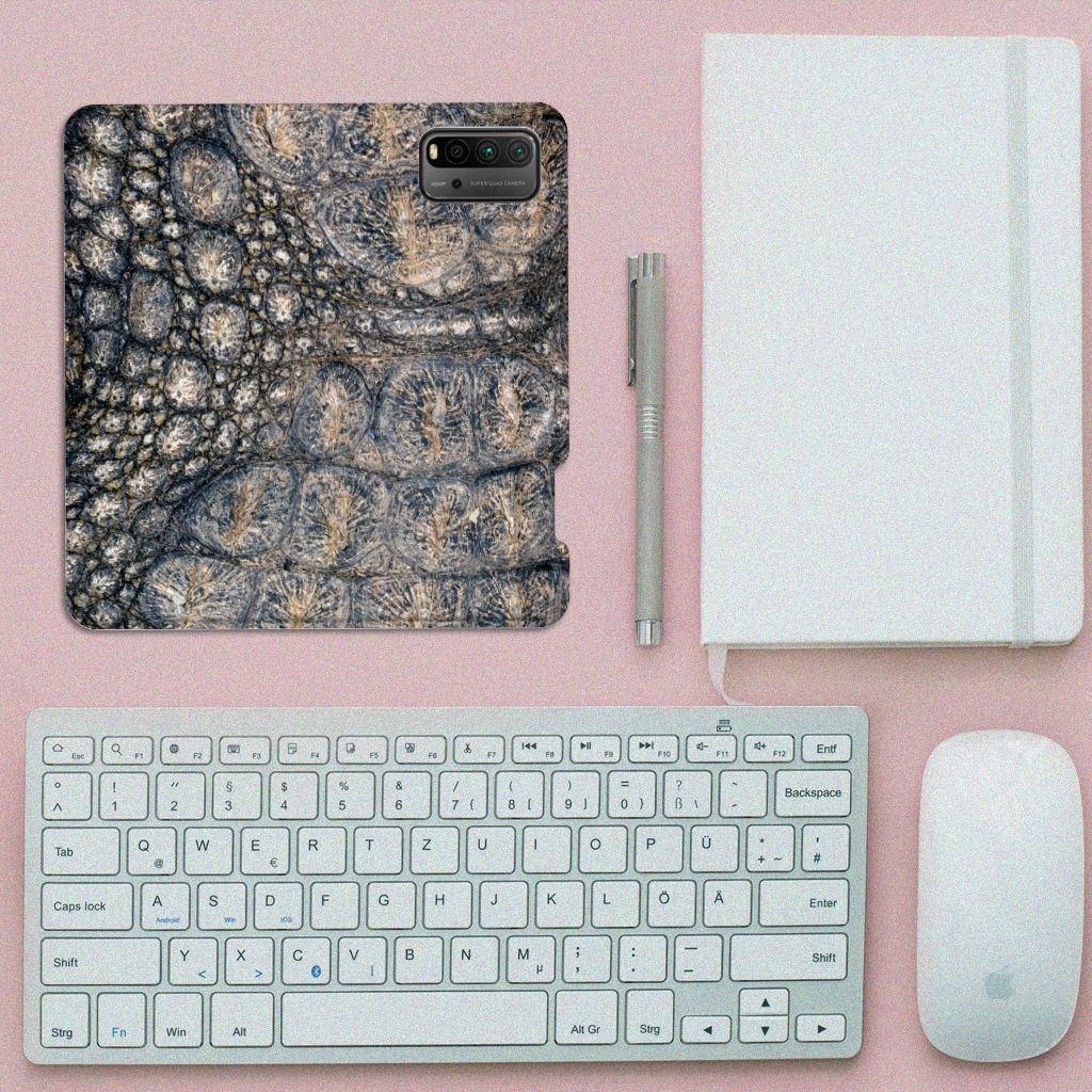 Xiaomi Poco M3 | Redmi 9T Hoesje maken Krokodillenprint - B2C Telecom
