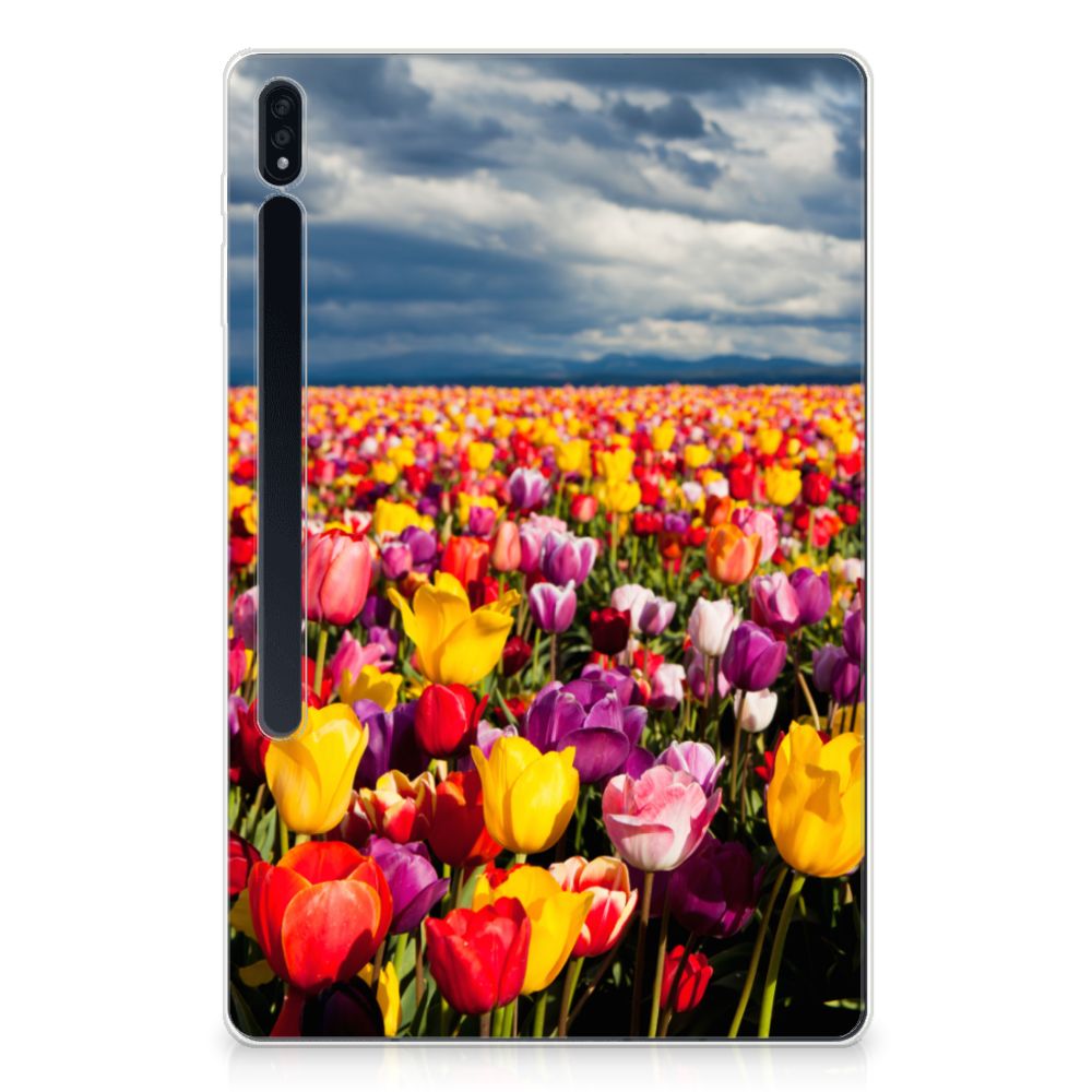 Samsung Galaxy Tab S7 Plus | S8 Plus Siliconen Hoesje Tulpen