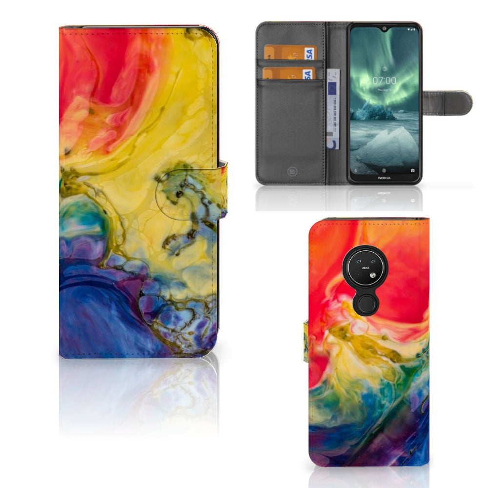 Hoesje Nokia 7.2 | Nokia 6.2 Watercolor Dark