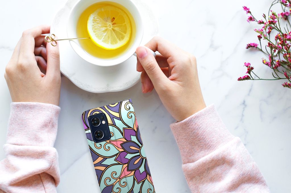 OPPO Find X5 Lite | Reno7 5G Smart Cover Purple Flower - B2C Telecom