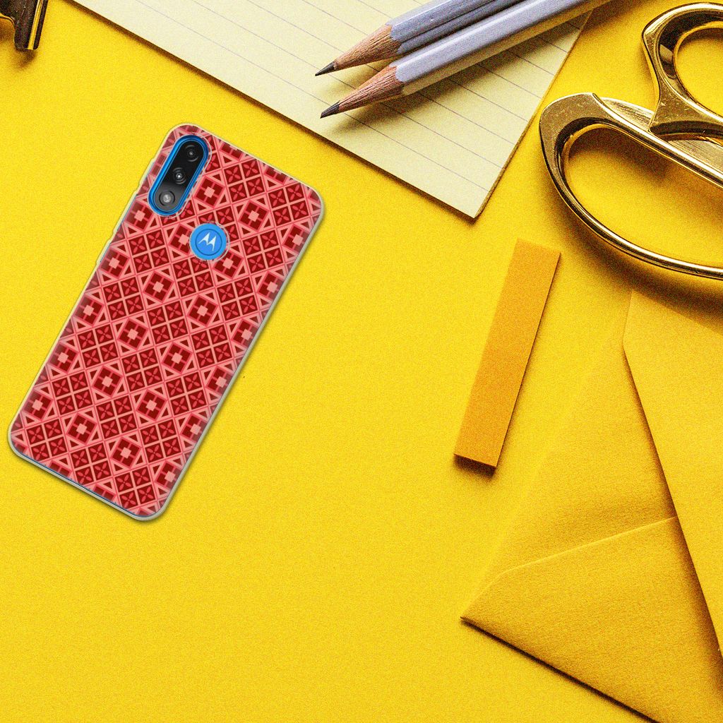 Motorola Moto E7/E7i Power TPU bumper Batik Rood B2C Telecom