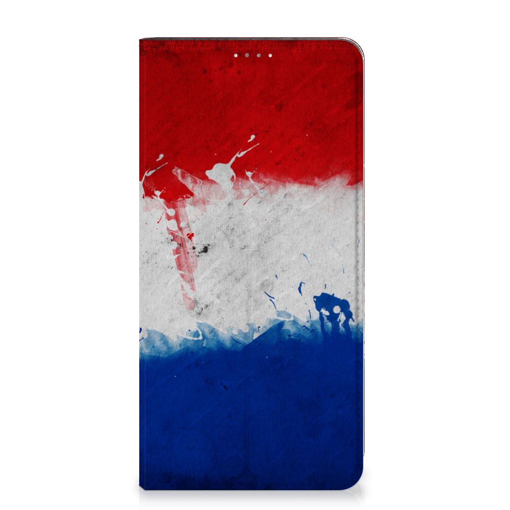 Samsung Galaxy A14 5G Standcase Nederland met design van de Nederlandse vlag in rood, wit en blauw.