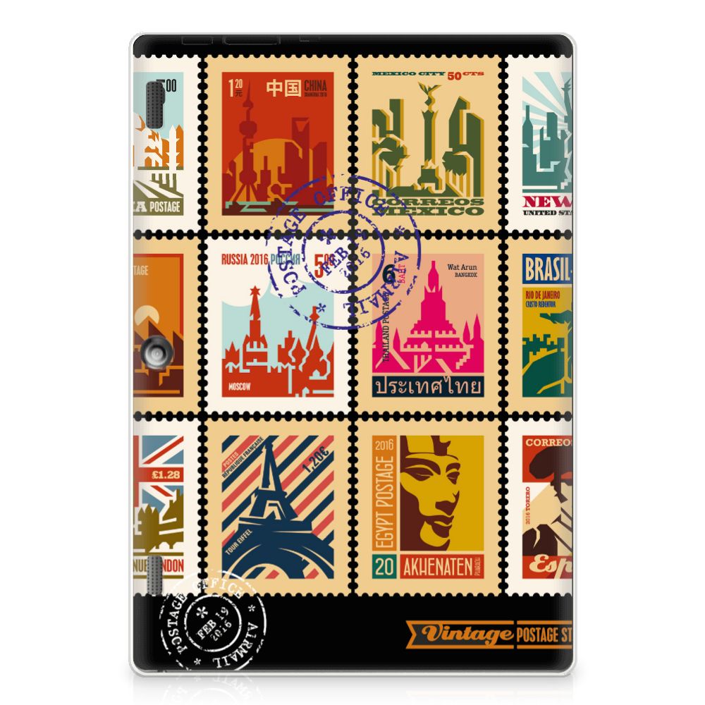 Lenovo Tab 10 | Tab 2 A10-30 Hip Hoesje Postzegels