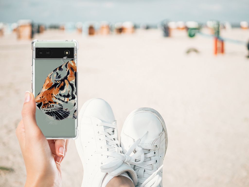 Back Cover Google Pixel 6A Watercolor Tiger B2C Telecom