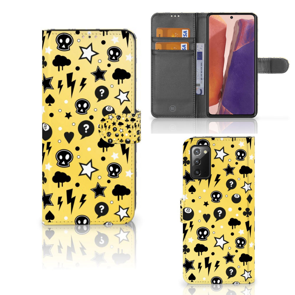 Telefoonhoesje met Naam Samsung Galaxy Note 20 Punk Geel