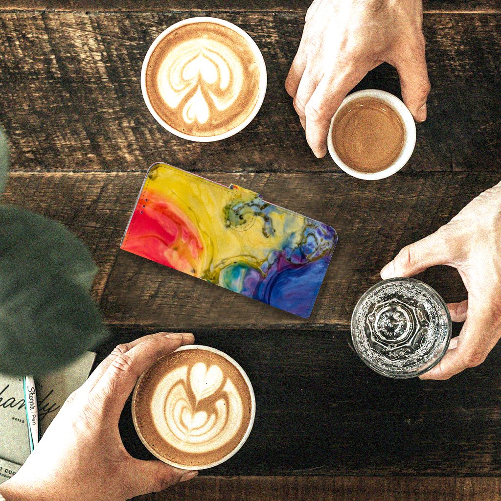 Hoesje Motorola One Action Watercolor Dark